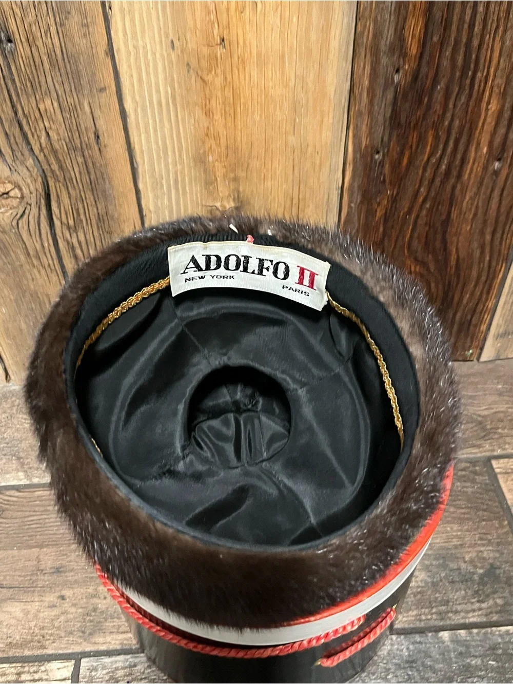 Vintage ladies mink hat, Adolfo